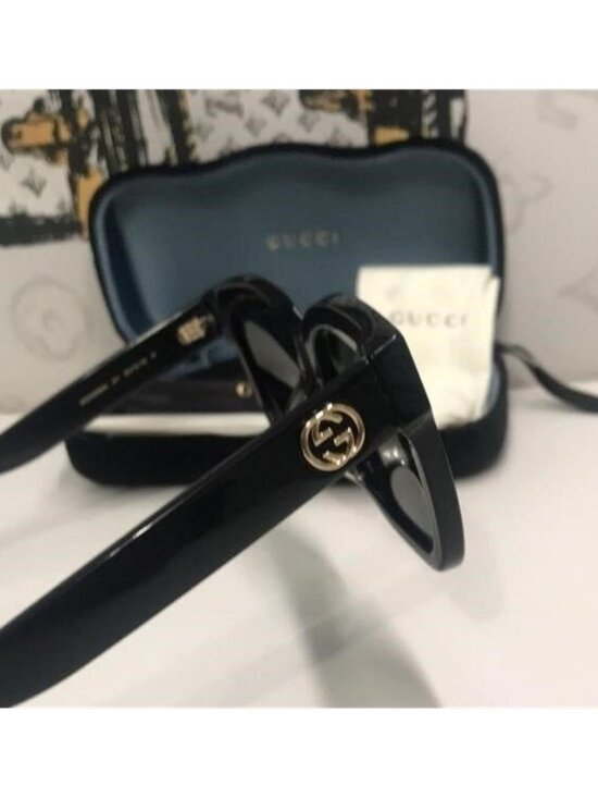 New Authentic Gucci Black Sunglasses GG0034SAN 001 main image 9